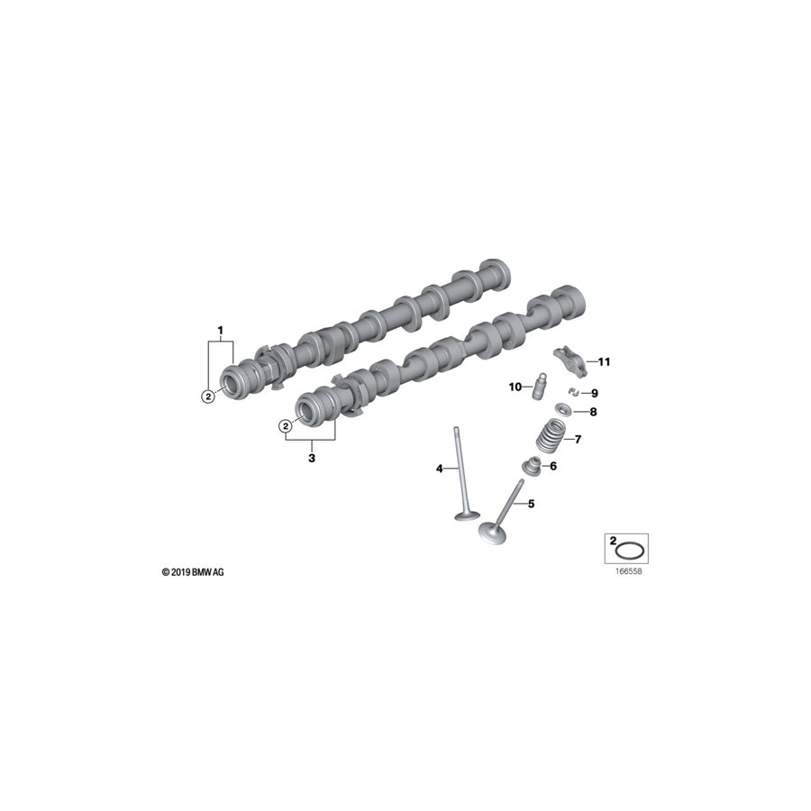 Genuine BMW 11317613931 F06 F12 Camshaft Exhaust Zyl. 1-4 (Inc. Alpina B7, 550iX 4.4 & X6 50iX) | ML Performance UK Car Parts