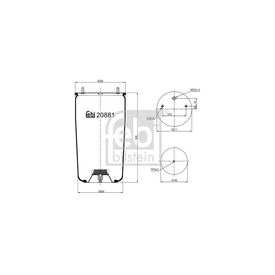 Febi Bilstein 20881 Boot, Air Suspension