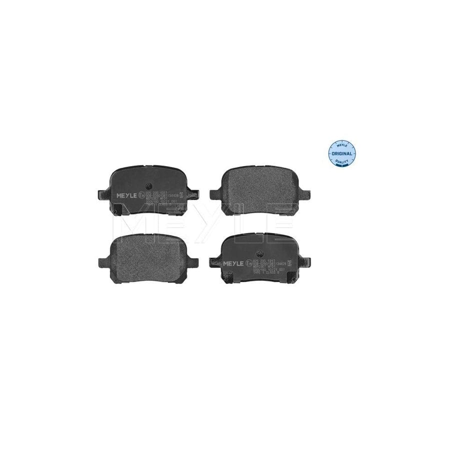 Meyle 025 235 1317 Brake Pad Set