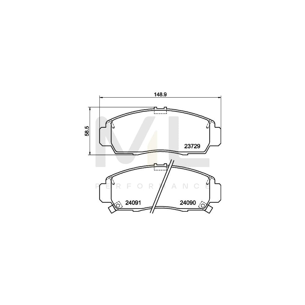 Hella 8DB 355 009-771 Brake Pad Set With Acoustic Wear Warning | ML Performance Car Parts