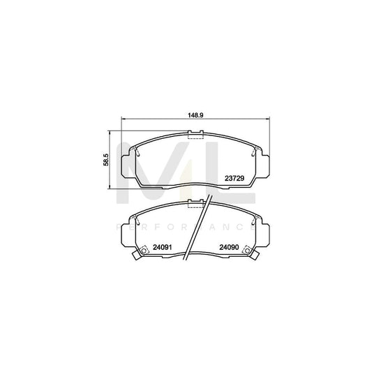 Hella 8DB 355 009-771 Brake Pad Set With Acoustic Wear Warning | ML Performance Car Parts