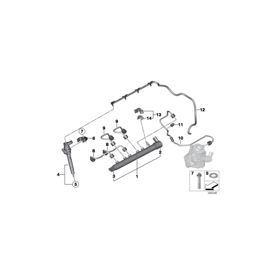 Genuine BMW 13538576298 E90 E92 F07 Exch. Injector (Inc. 120d, 520d ed & X1 20d ed) | ML Performance UK Car Parts