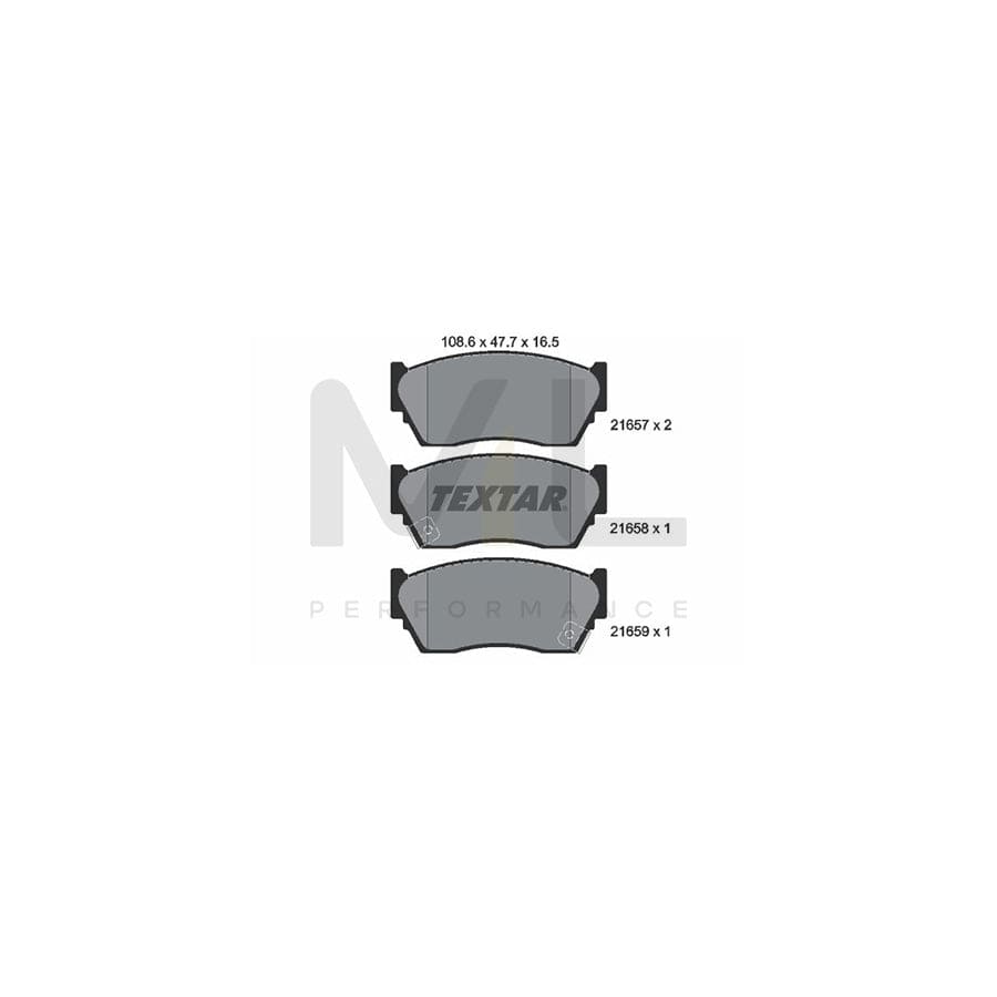 TEXTAR 2165701 Brake pad set with acoustic wear warning | ML Performance Car Parts