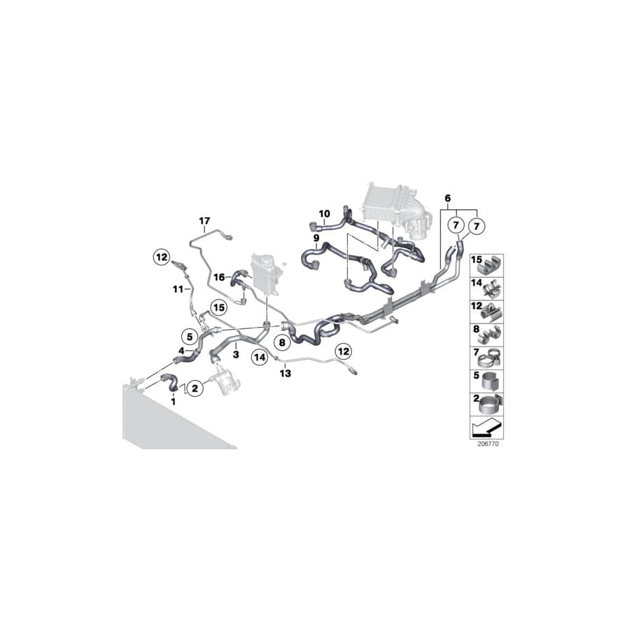 Genuine BMW 17517566395 F02 F03 Refrigerant Pipe (Inc. 760i, 760LiS & 760Li) | ML Performance UK Car Parts