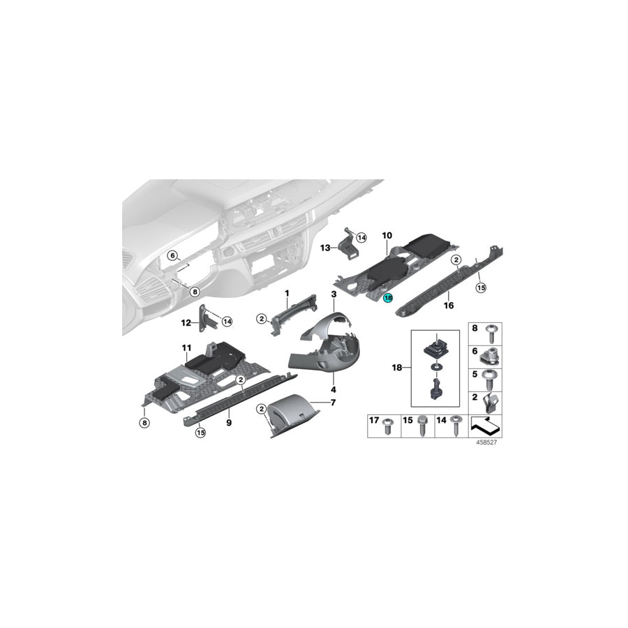 Genuine BMW 51459276276 F15 Foot Controls Trim Panel Bracket (Inc. X5 50iX 4.4, X5 M & X5 35iX) | ML Performance UK