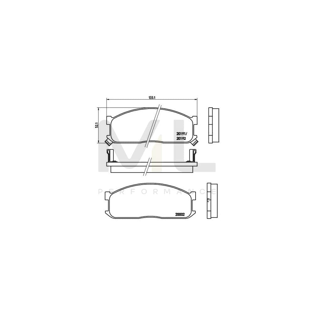 Brembo P 49 010 Brake Pad Set With Acoustic Wear Warning | ML Performance Car Parts