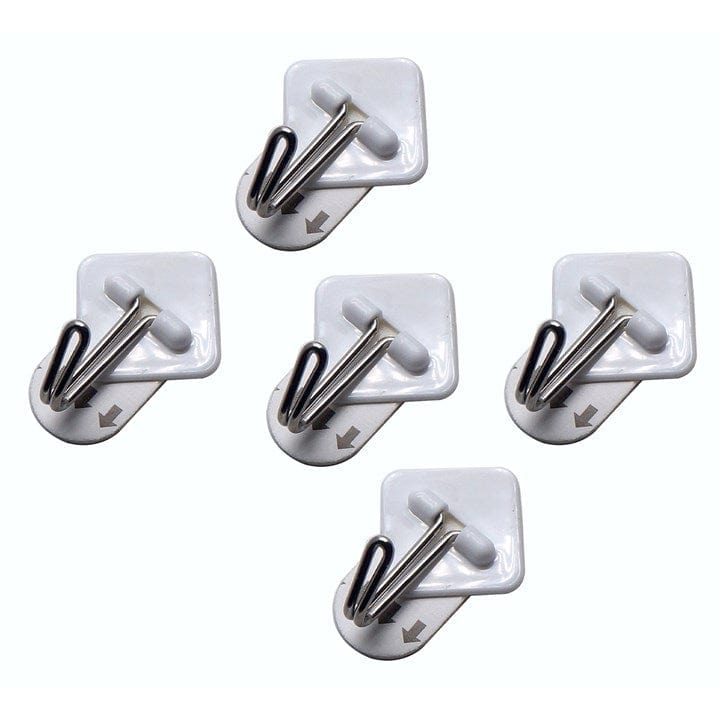 Amtech 5 Piece small, removable self-adhesive metal hook set | ML Performance DIY & Power Tools