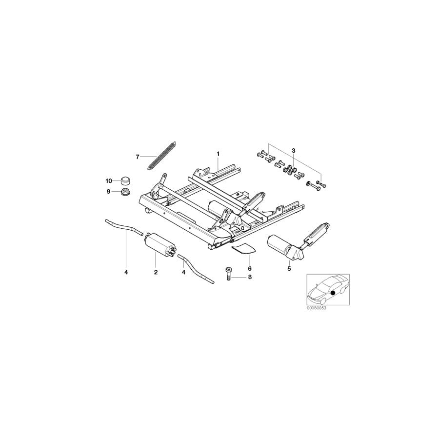 Genuine BMW 67317027214 E52 Drive, Seat Height Adjustment Right (Inc. ALPINA V8 & Z8) | ML Performance UK Car Parts