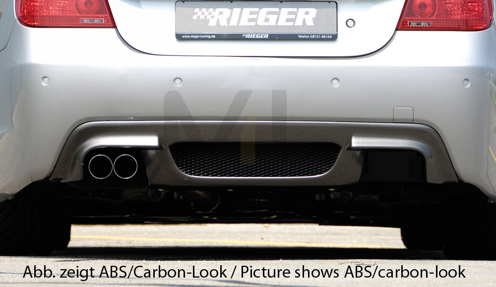 Rieger 00053602 BMW 5 Series E60 E61 Rear Diffuser 1 | ML Performance UK Car Parts