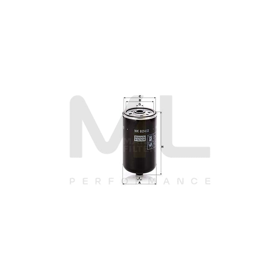 MANN-FILTER WK 824/2 Fuel filter Spin-on Filter | ML Performance Car Parts