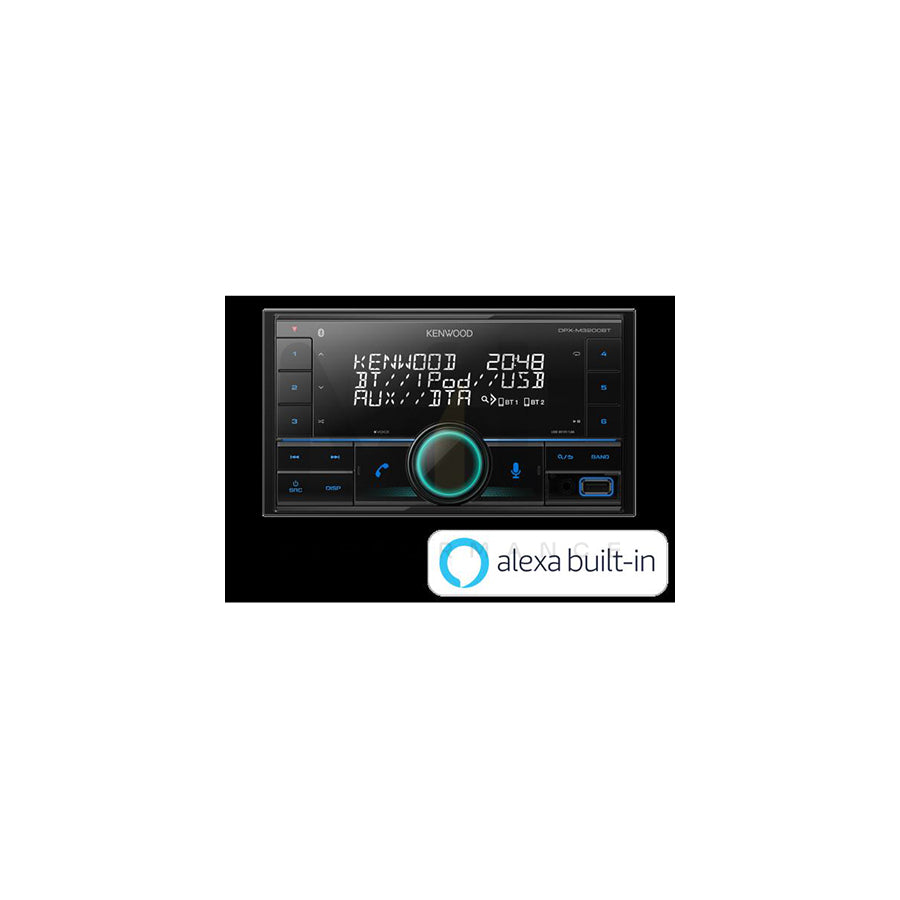 KENWOOD DPX-M3200BT Car stereo Amazon Alexa ready, 2 DIN, Made for iPhone/iPod, LCD, 14.4V, AAC, FLAC, MP3, WAV, WMA | ML Performance Car Parts