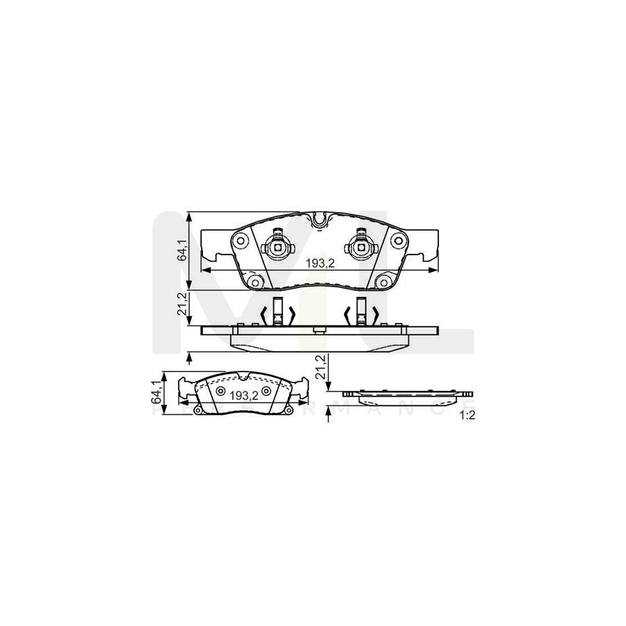 Bosch 0986Tb3215 Brake Pad Set  | ML Performance Car Parts