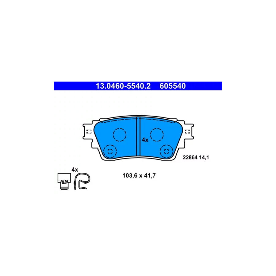 ATE 13.0460-5540.2 Brake Pad Set