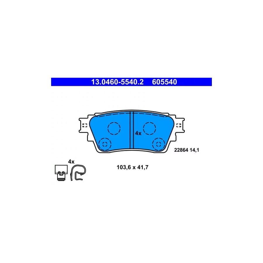 ATE 13.0460-5540.2 Brake Pad Set