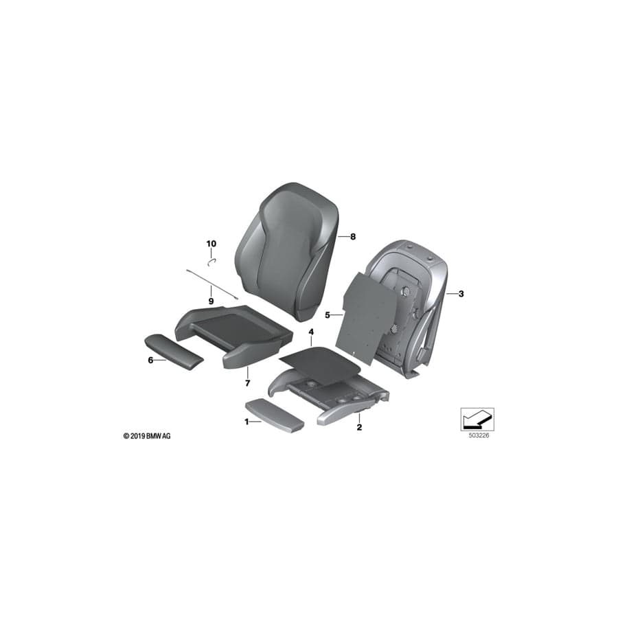 Genuine BMW 52107430097 G01 G02 Spacer Fabrics, Seat (Inc. X3) | ML Performance UK Car Parts