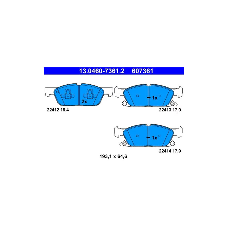 ATE 13.0460-7361.2 Brake Pad Set