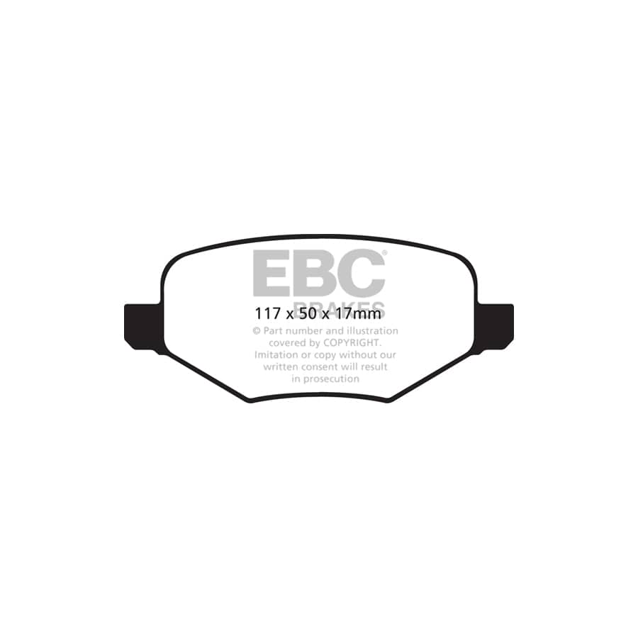 EBC PD03KR819 Ford Yellowstuff Rear Brake Pad & Plain Disc Kit (Inc. Edge & Flex) 2 | ML Performance UK Car Parts