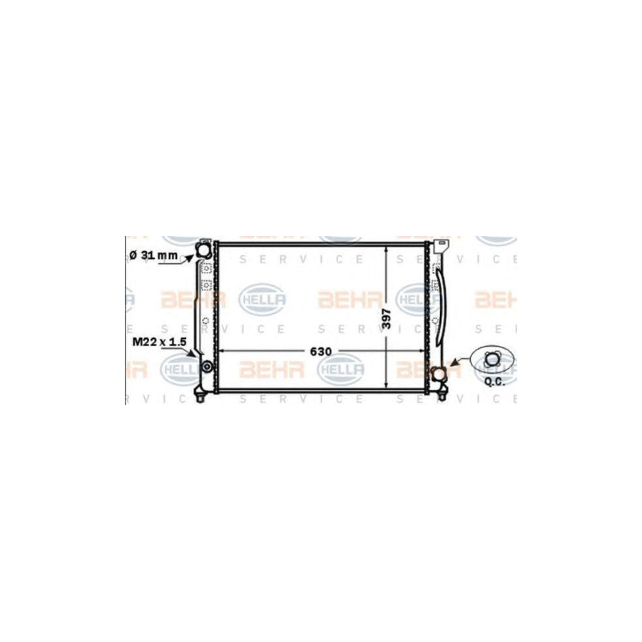 Hella 8MK 376 766-131 Engine Radiator