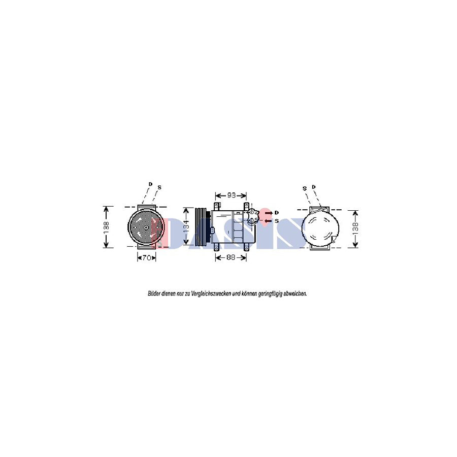 AKS Dasis 850574N Compressor, Air Conditioning | ML Performance UK