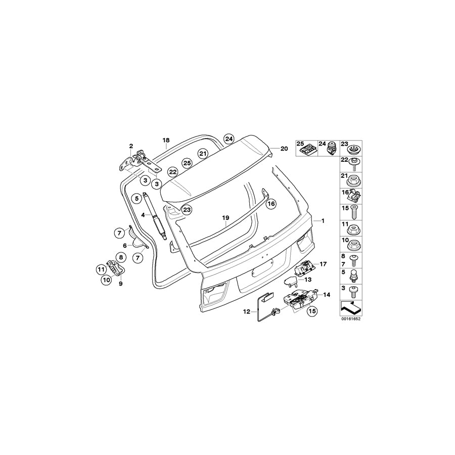 Genuine BMW 51247170936 E70 Bowden Cable, Trunk Lid (Inc. X5) | ML Performance UK Car Parts