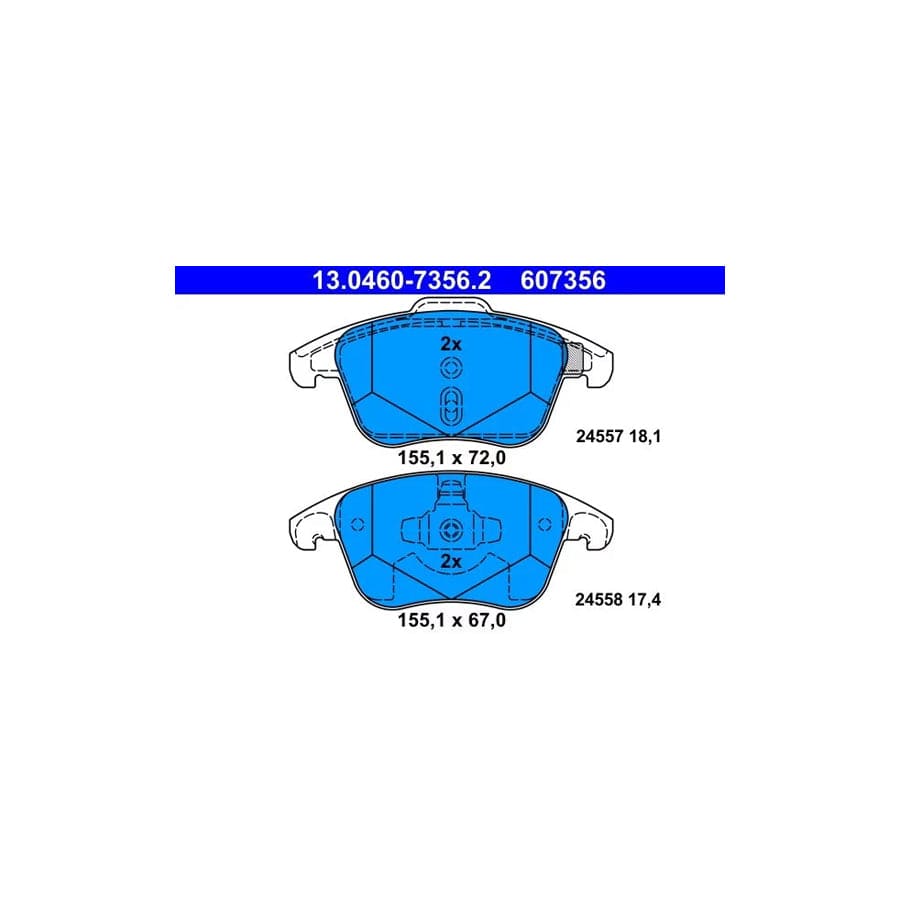 ATE 13.0460-7356.2 Brake Pad Set