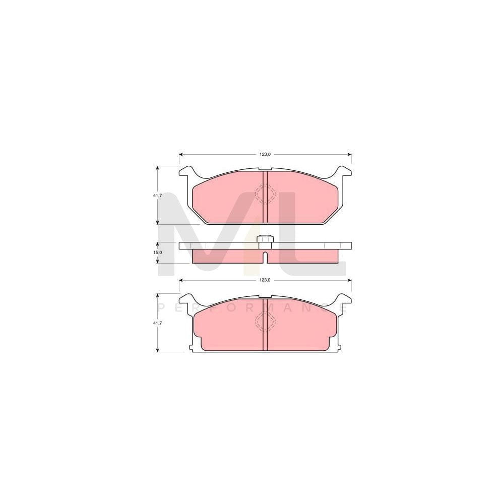 TRW Gdb382 Brake Pad Set Not Prepared For Wear Indicator | ML Performance Car Parts