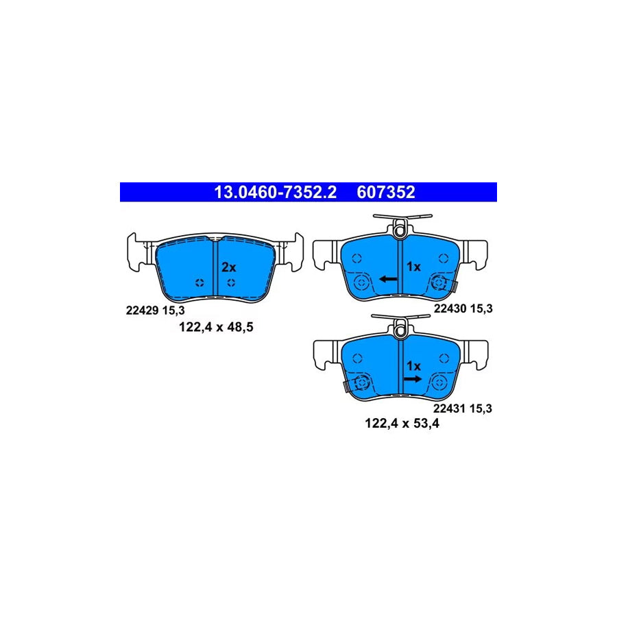 ATE 13.0460-7352.2 Brake Pad Set