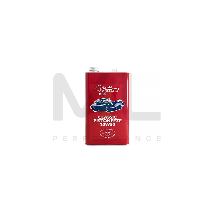 Millers Oils Classic Pistoneeze 20W-50 Mineral Engine Oil 5l | Engine Oil | ML Car Parts UK | ML Performance