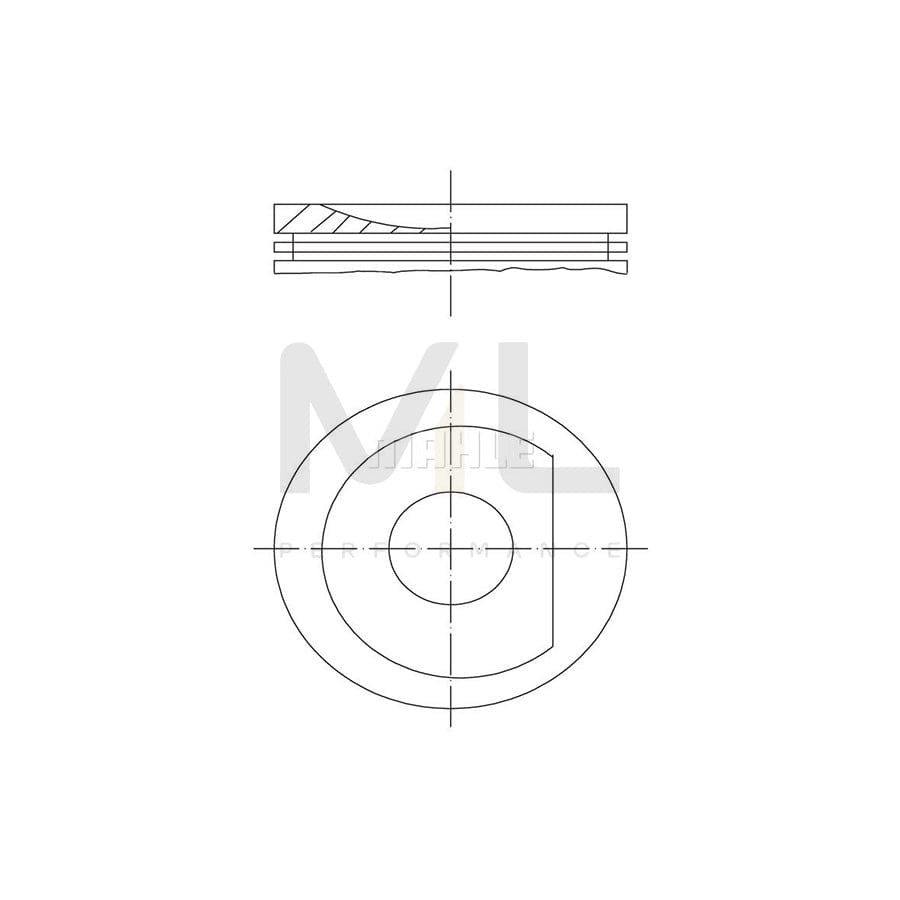 MAHLE ORIGINAL 030 37 02 Piston for VW Polo III Hatchback (6N1) 77,01 mm | ML Performance Car Parts