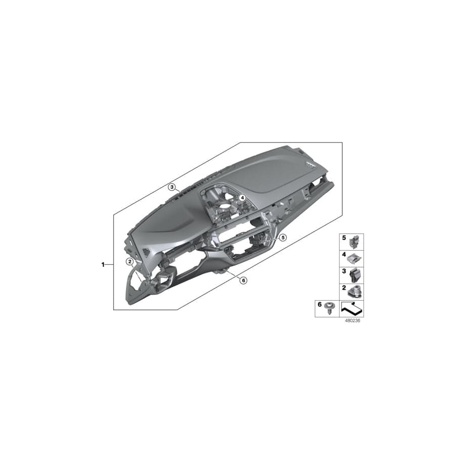 Genuine BMW 51459868771 G30 G31 Instrument Panel Headup Display SCHWARZ/WEISS (Inc. 540i, 520d ed & 520d) | ML Performance UK Car Parts