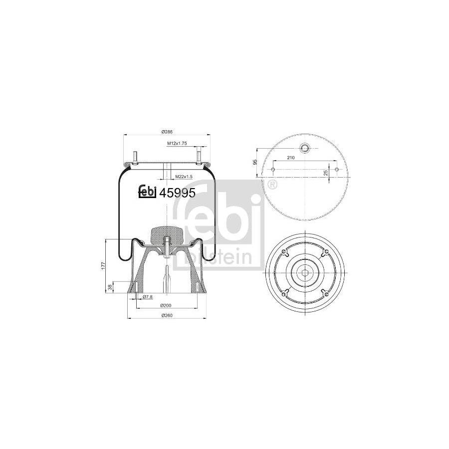 Febi Bilstein 45995 Boot, Air Suspension