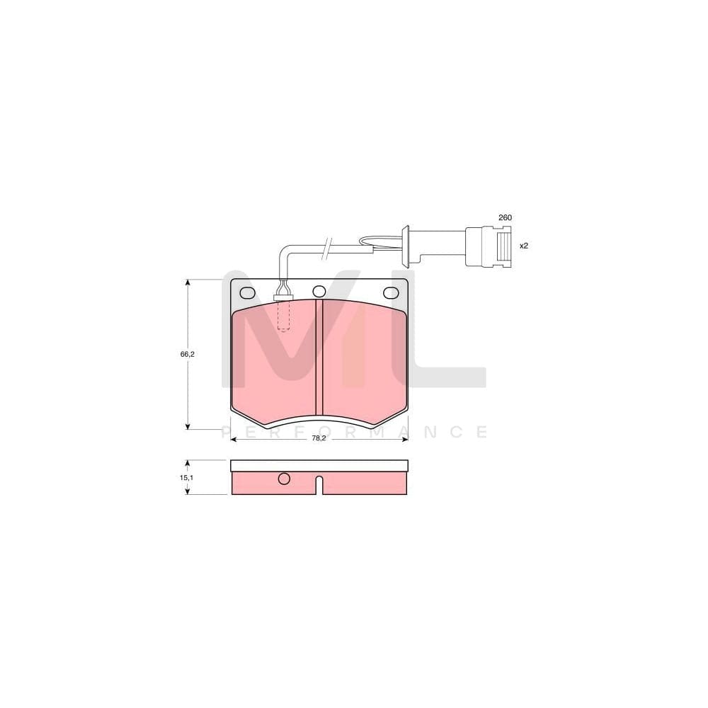 TRW Gdb693 Brake Pad Set Incl. Wear Warning Contact | ML Performance Car Parts