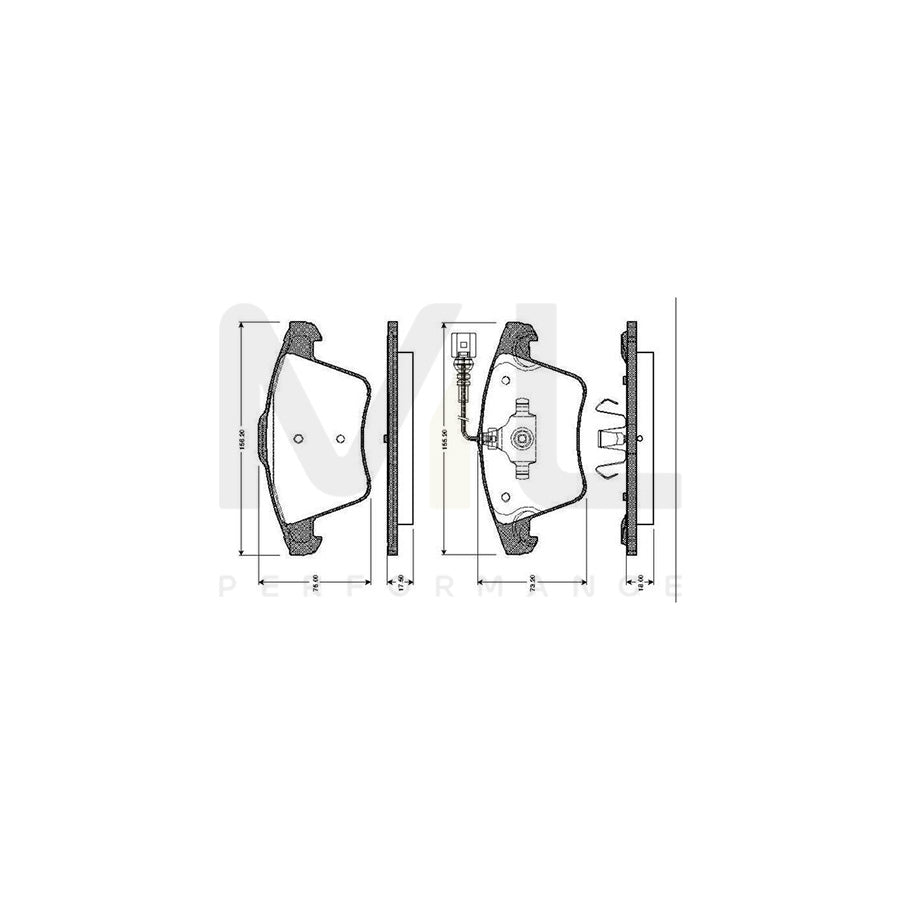 Bosch 0986Tb2462 Brake Pad Set  | ML Performance Car Parts