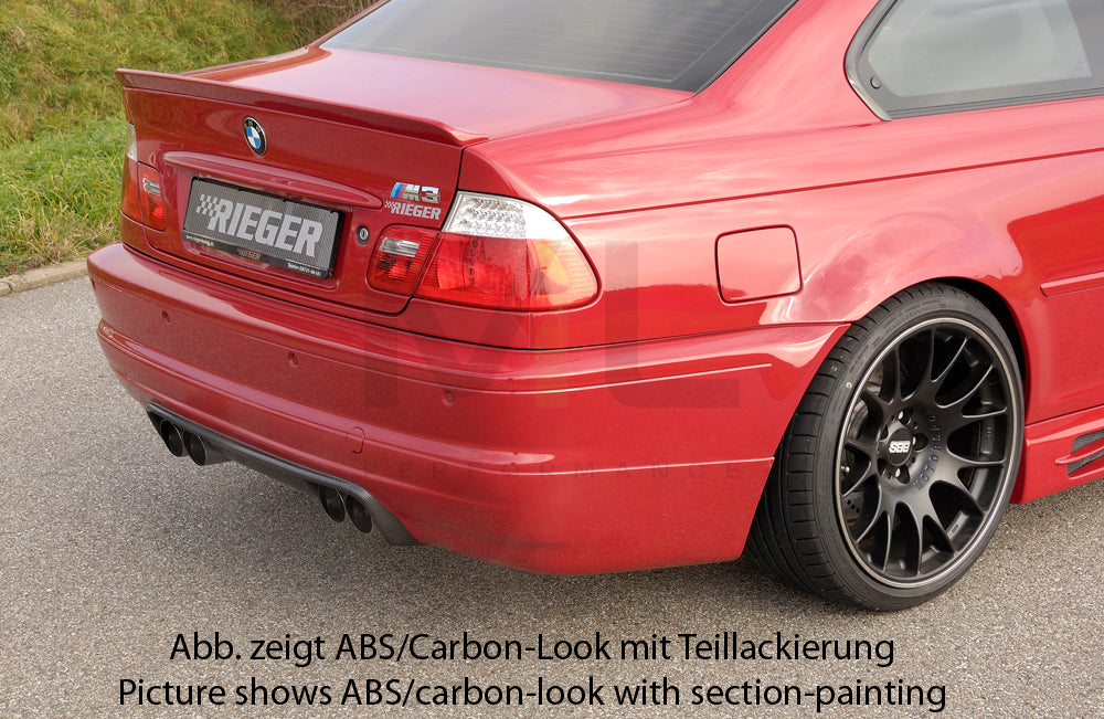 Rieger 00050242 BMW 3 Series E46 M3 Rear Diffuser 4 | ML Performance UK Car Parts