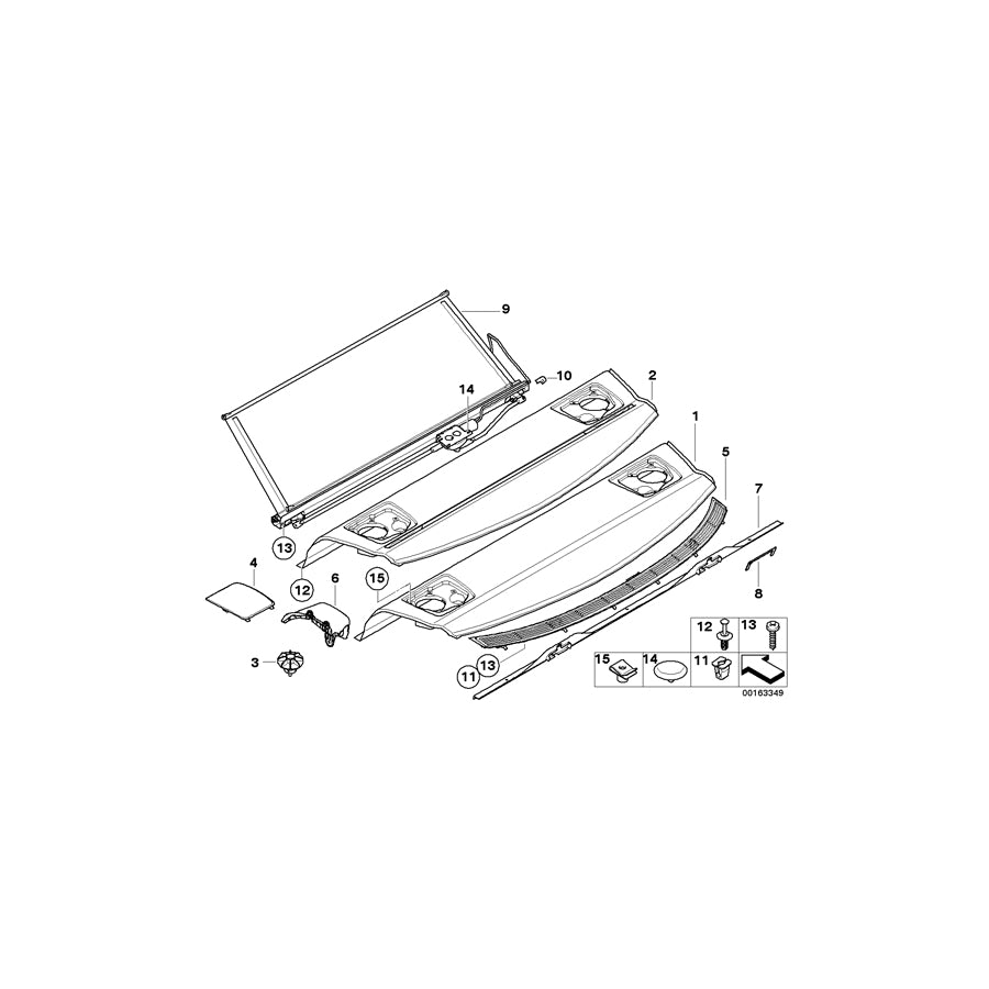 Genuine BMW 51466956514 E92 Rear Window Shelf GRAU (Inc. 335is, 316i & 330xd) | ML Performance UK