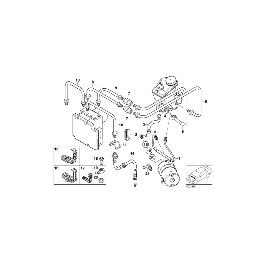 Genuine BMW 34326754954 E46 Pipe M12/M12 (Inc. 320Ci) | ML Performance UK Car Parts