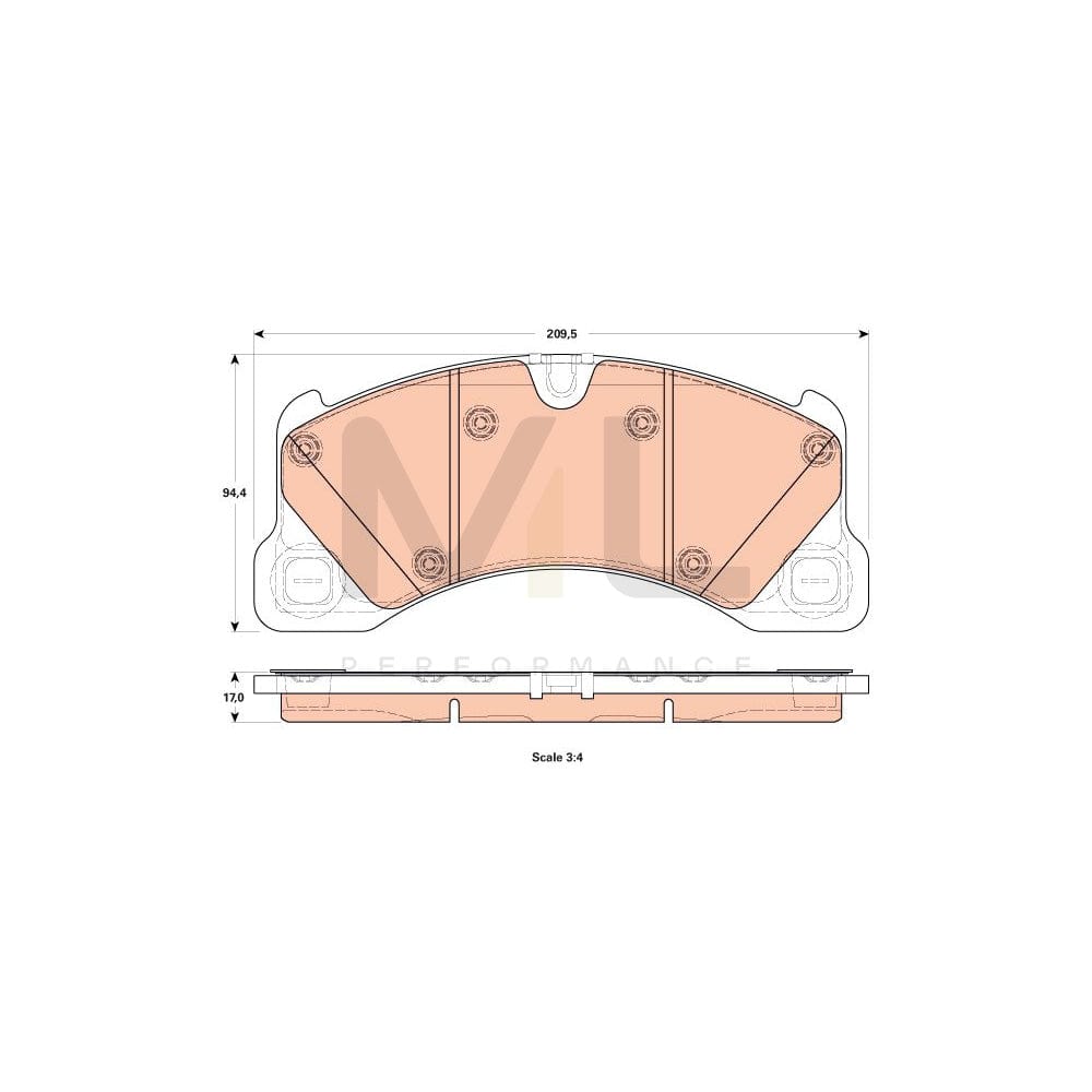 TRW Gdb1914 Brake Pad Set Prepared For Wear Indicator | ML Performance Car Parts