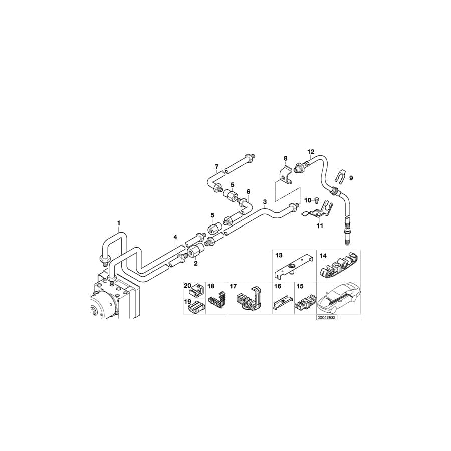 Genuine BMW 34326754949 E46 Pipe M12/M12-1777mm (Inc. 316i 1.9) | ML Performance UK Car Parts