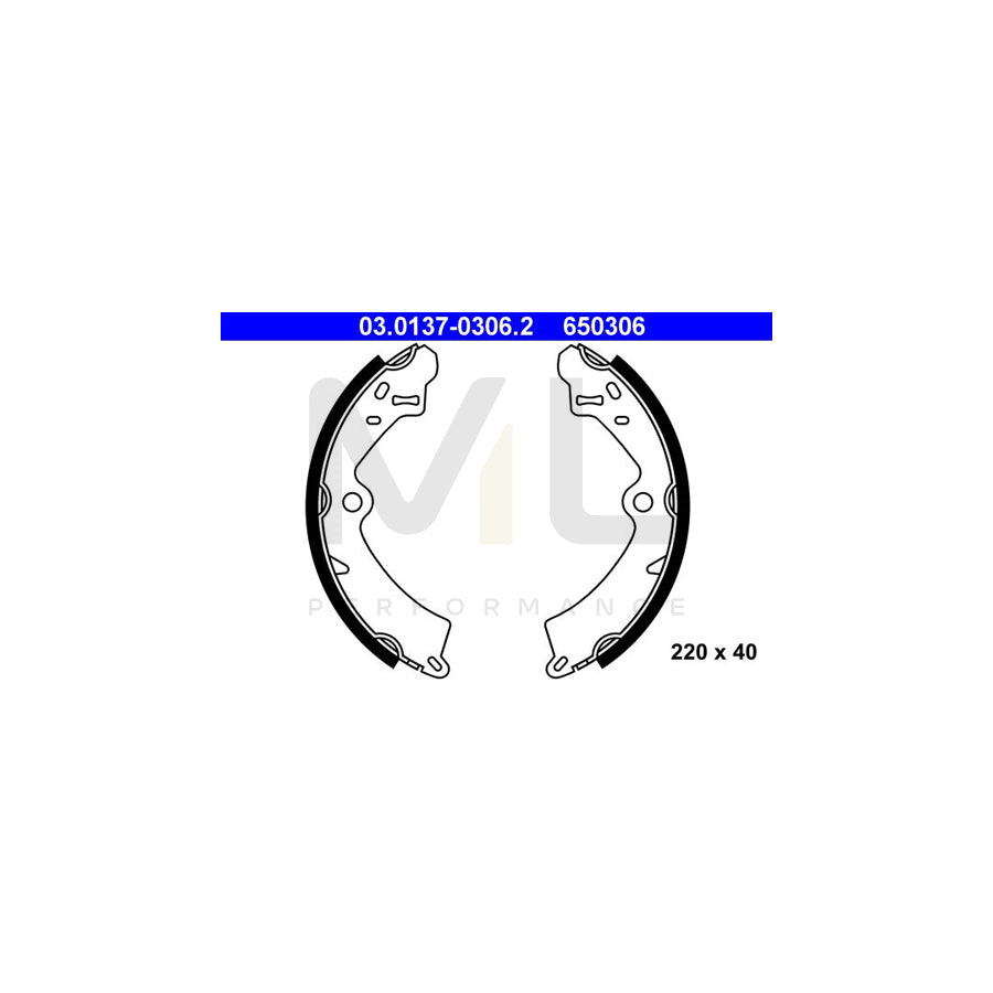 ATE 03.0137-0306.2 Brake Shoe Set | ML Performance Car Parts