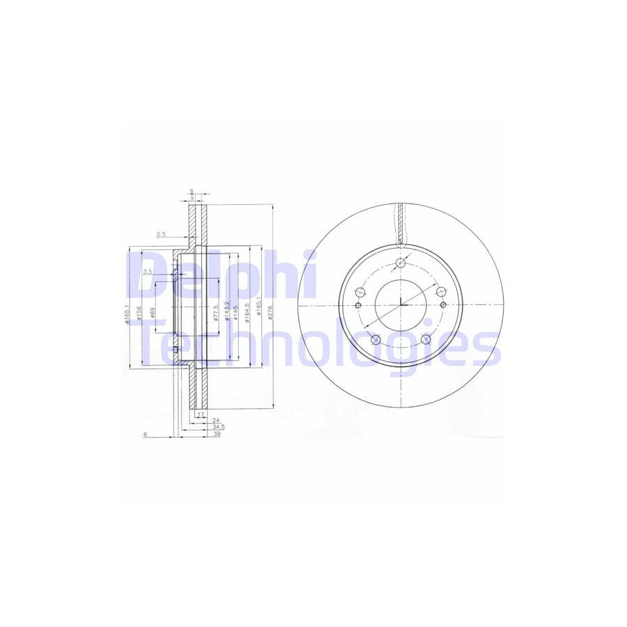 Delphi Bg3848 Brake Disc