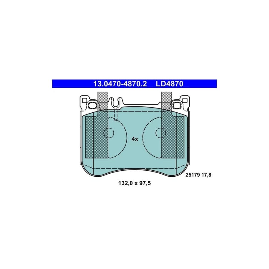 ATE 13.0470-4870.2 Brake Pad Set