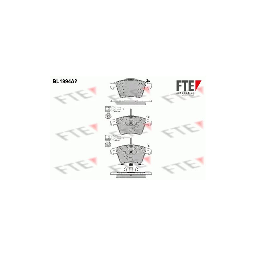 Fte BL1994A2 Brake Pad Set For Vw Touareg I (7La, 7L6, 7L7) | ML Performance UK Car Parts