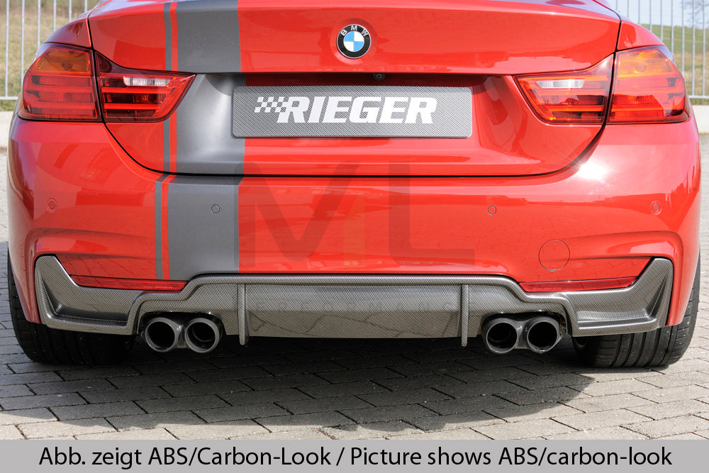 Rieger 00088057 BMW 4 Series F32 F33 F36 Rear Diffuser 9 | ML Performance UK Car Parts