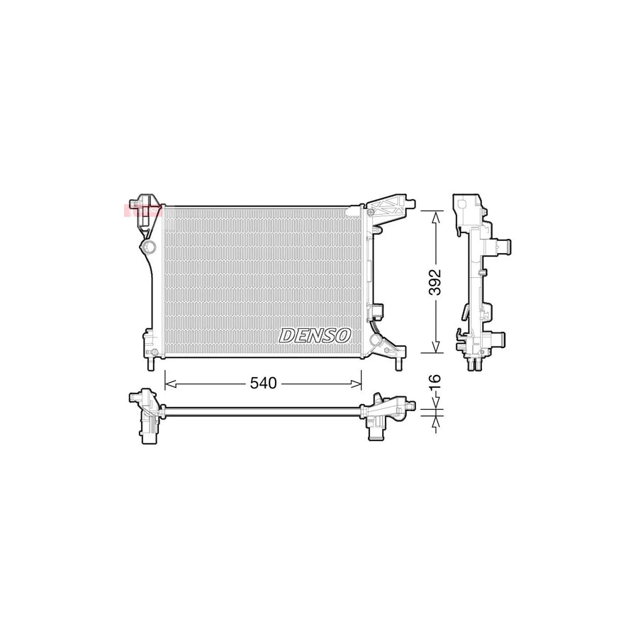 Denso DRM09165 Drm09165 Engine Radiator For Fiat 500L (351, 352) | ML Performance UK