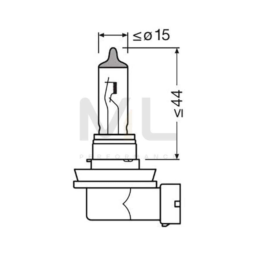 OSRAM 64211CBN-HCB Bulb, spotlight H11 12V 55W PGJ19-2 5000K Halogen | ML Performance Car Parts