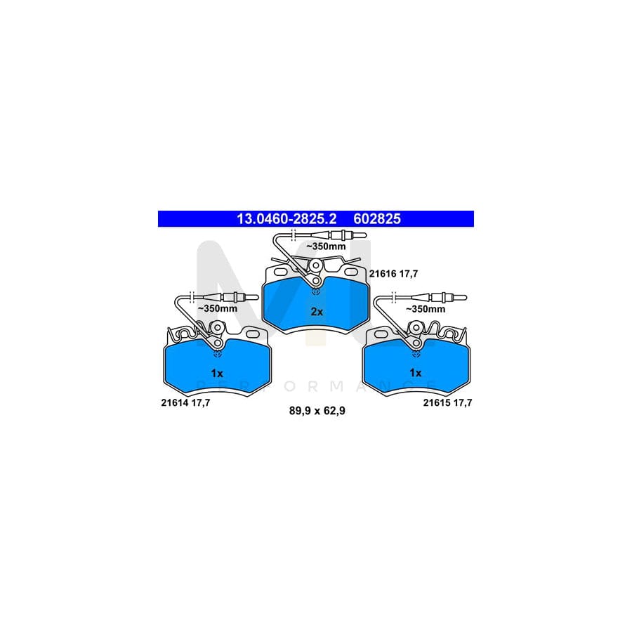 ATE 13.0460-2825.2 Brake pad set incl. wear warning contact | ML Performance Car Parts