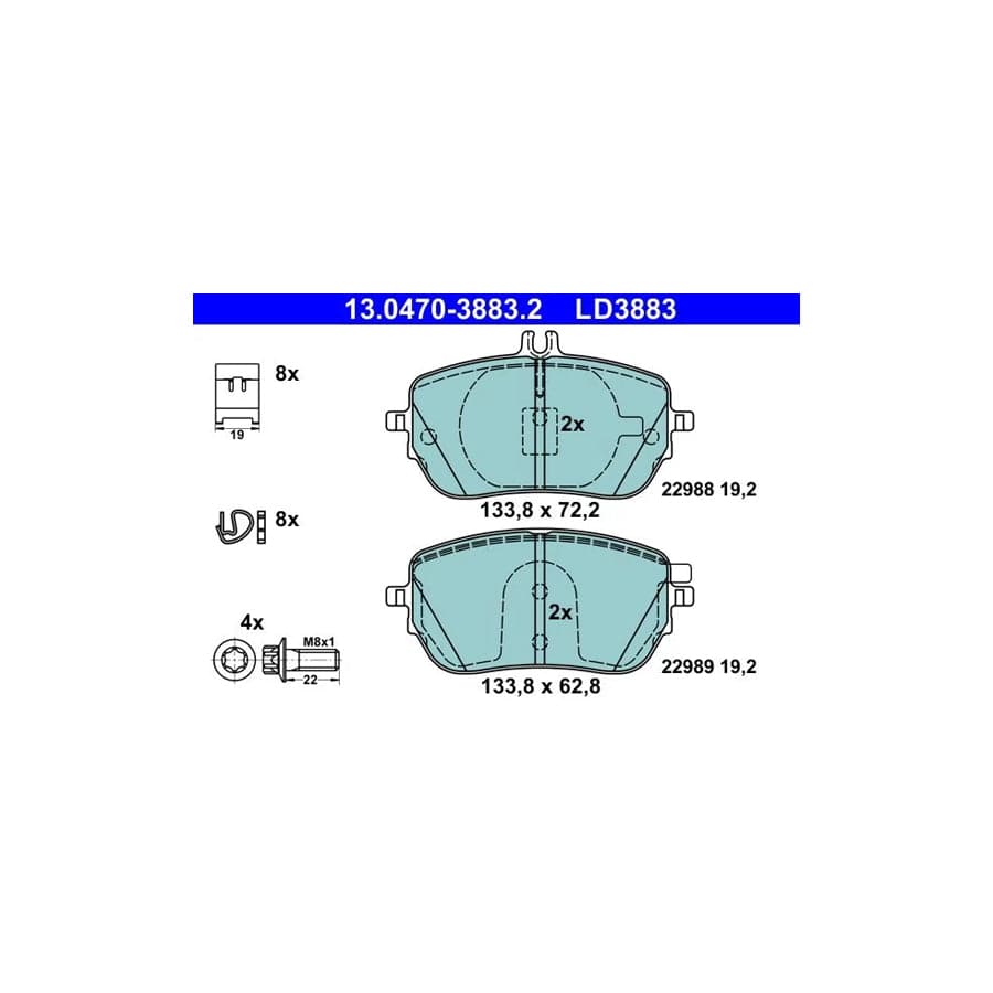 ATE 13.0470-3883.2 Brake Pad Set