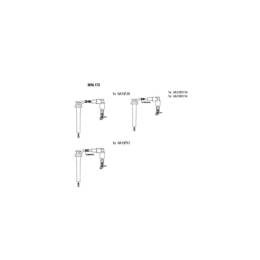 Bremi 800L173 Ignition Cable Kit For Ford Mondeo