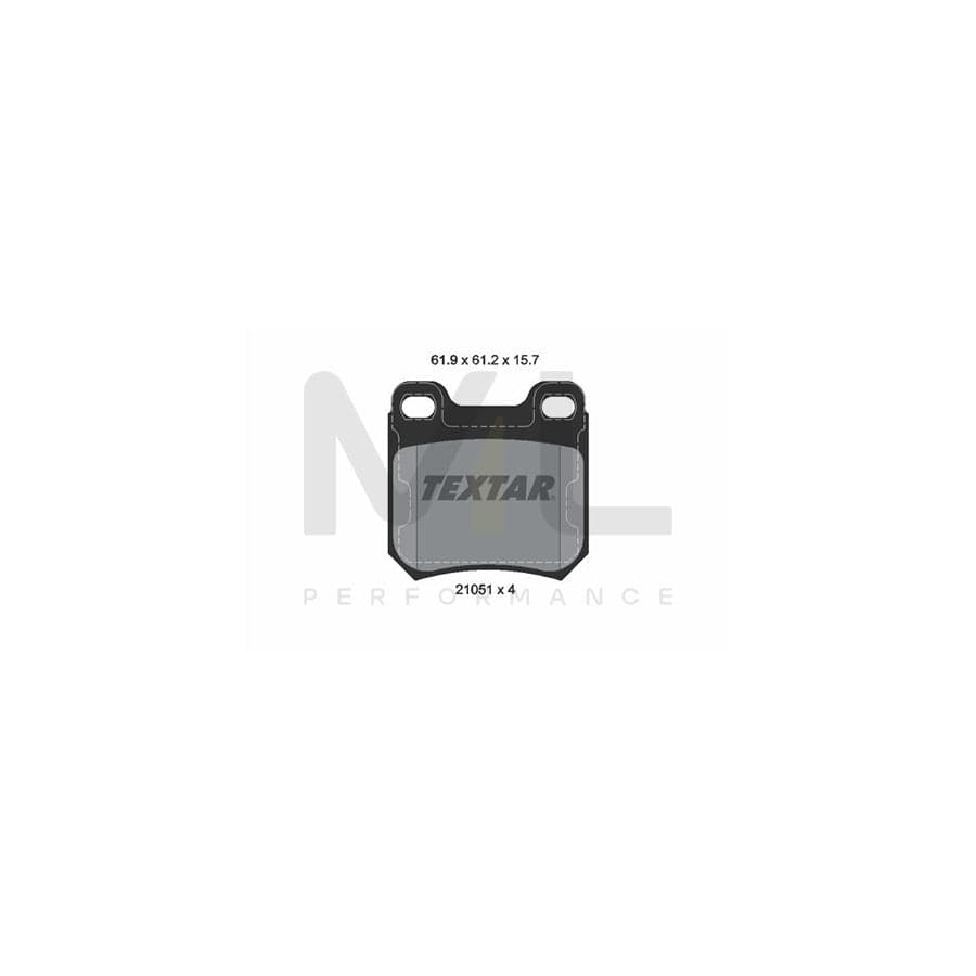 TEXTAR 2105101 Brake pad set not prepared for wear indicator | ML Performance Car Parts