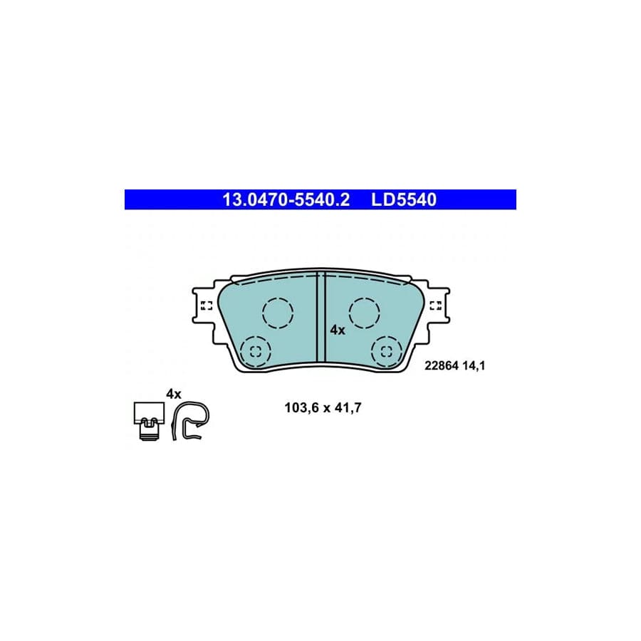 ATE 13.0470-5540.2 Brake Pad Set